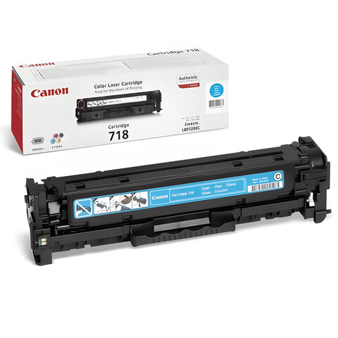 Картридж лазерный CANON (718C), LBP7200Cdn / MF8330Cdn / MF8350Cdn, голубой, ресурс 2900 страниц, оригинальный, 2661B002