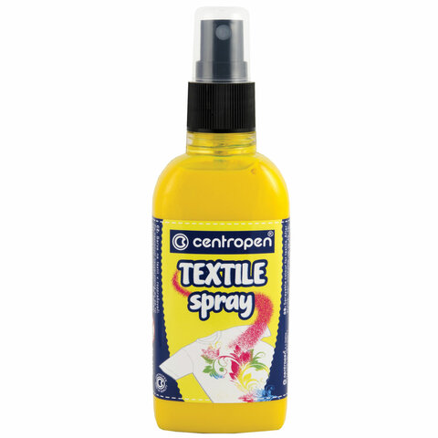 Краска-спрей для ткани и одежды ЖЕЛТАЯ CENTROPEN "Textile Spray", 110 мл, 1139, 9 1139 0001