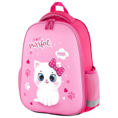 Ранец ПИФАГОР EVA BASIC, 1 отделение, "Fluffy cat", 39х30х16 см, 270691