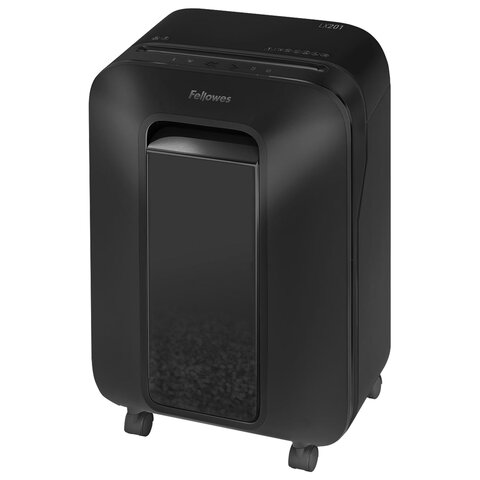 Уничтожитель (шредер) FELLOWES LX201, 5 уровень секретности, 2x12 мм, 12 листов, 22 л, черный, FS-50500