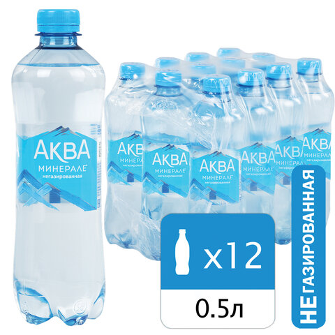 Вода негазированная питьевая AQUA MINERALE (Аква Минерале), 0,5 л, пластиковая бутылка, 340038166